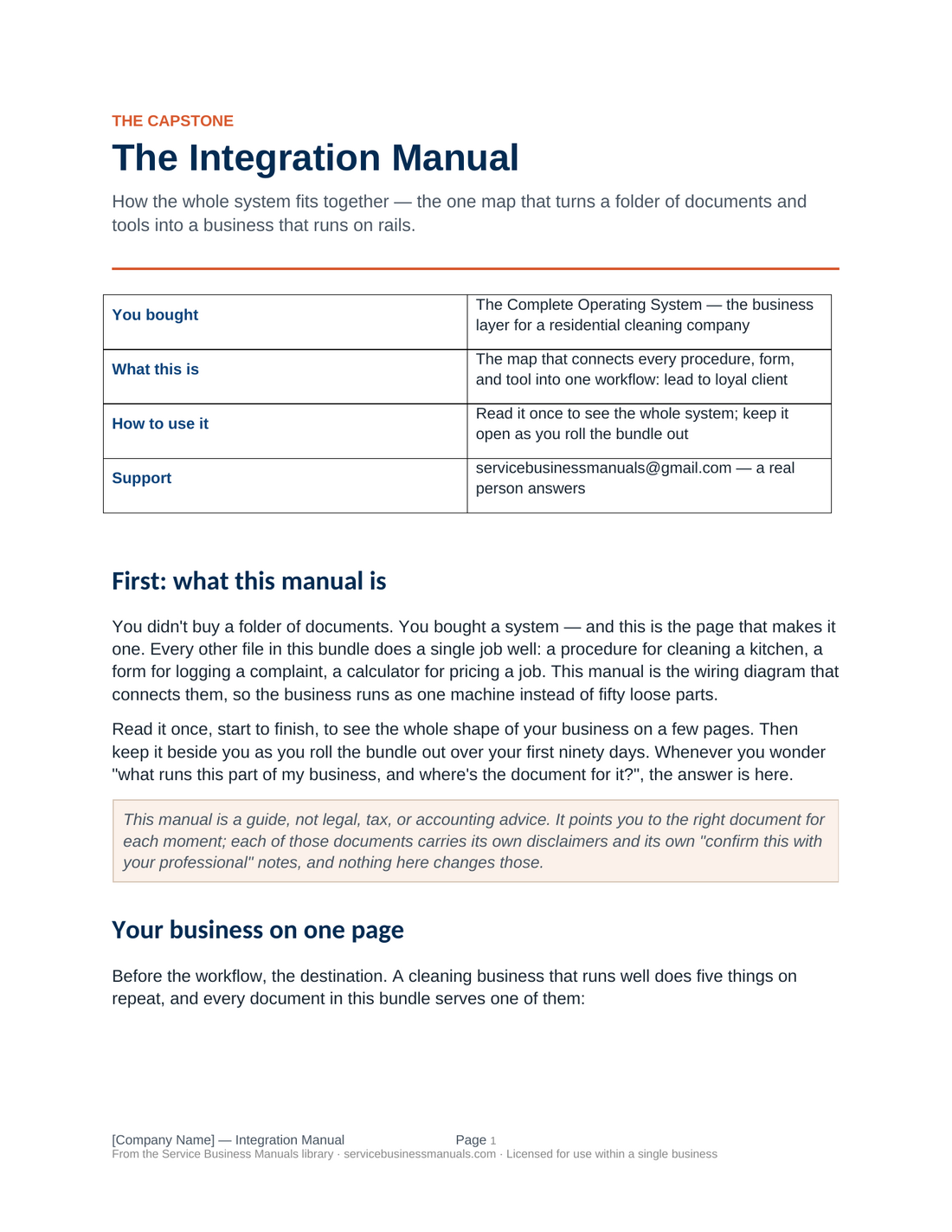 The Integration Manual
